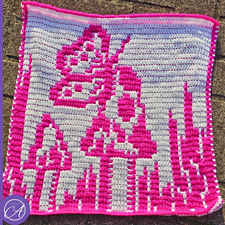 Overlay mosaic crochet sample by Kim