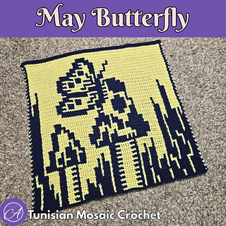 Tunisian mosaic crochet sample