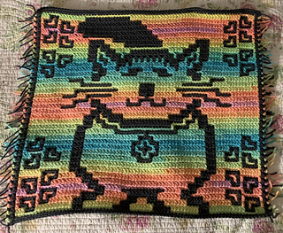 Mosaic crochet sample by Teresa King
