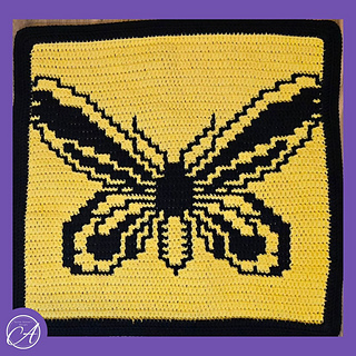 Overlay mosaic crochet sample by Erin Carlson