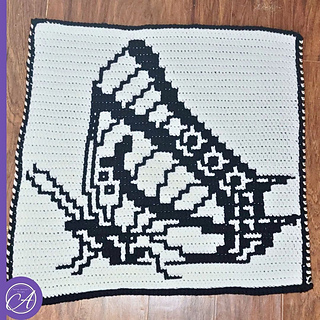 Overlay mosaic crochet sample by Marie Sparks