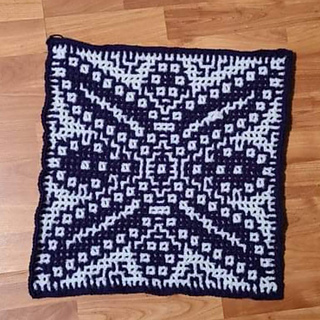Wrong side of Interlocking Crochet, by Nessa Miller