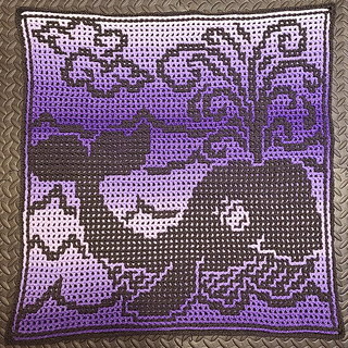 Interlocking sample crocheted by CynCityCrochets