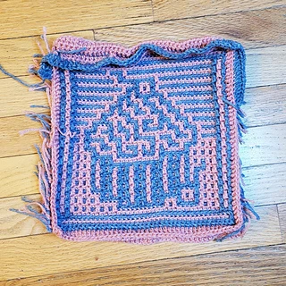 Overlay mosaic square (unfinished envelope border)