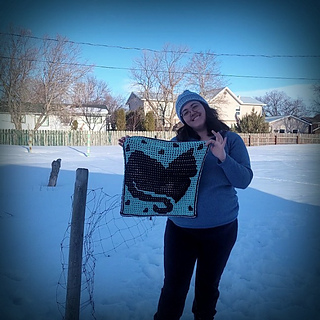 Me and my square in my snowy Canadian backyard