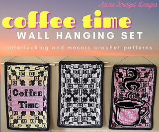 Mosaic set crocheted by Angela Kermack