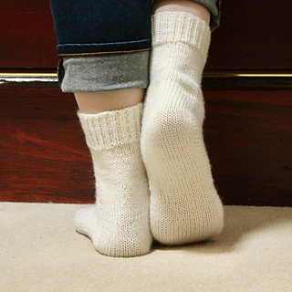 Natural White Wool Socks