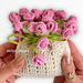 Rose Bouquet Drawstring Pouch photo 1