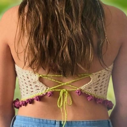3-in-1 Crochet Tulip Set: Top, Bandana & Scarf photo 2