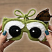 Cute Kawaii Frog Glasses Case pattern 