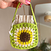 Sunflower Motif Pouch pattern