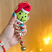 Christmas Ornament Green Monster pattern