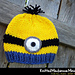 Knitted Mischievous Minion Hat pattern 