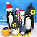 Penguin Christmas chocolate holders pattern 