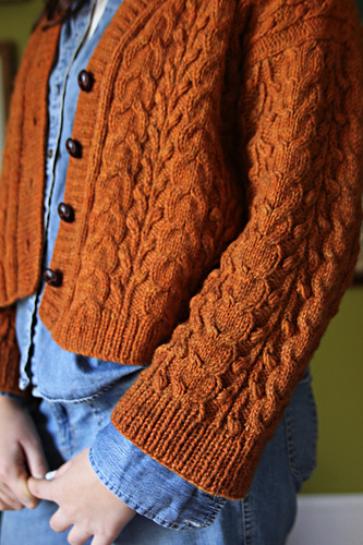 Røkt oransje cardigan - Thea Colman