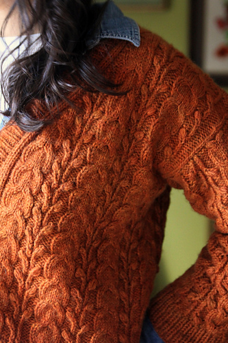 Røkt oransje cardigan - Thea Colman