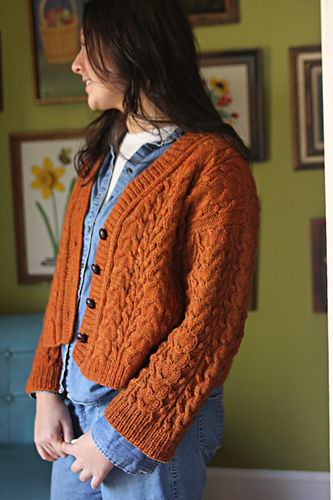 Røkt oransje cardigan - Thea Colman