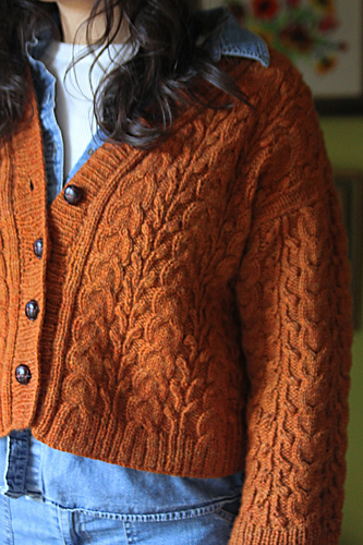 Røkt oransje cardigan - Thea Colman