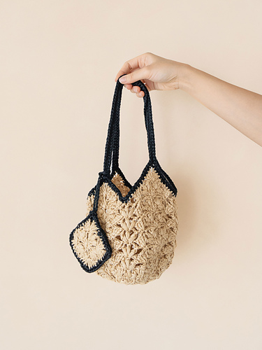 Cupro Raffia Fengli Su Net Bag