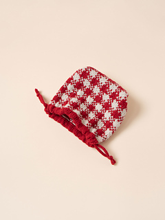 Ravelry: Vintage Wool Gingham Check Drawstring Pouch pattern by
