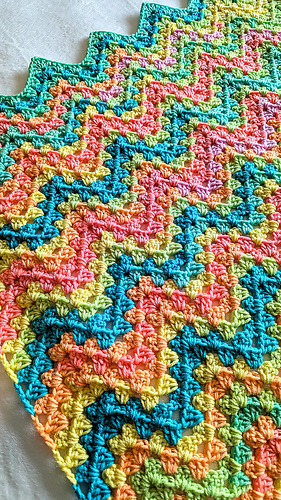 Granny Chevron Baby Blanket