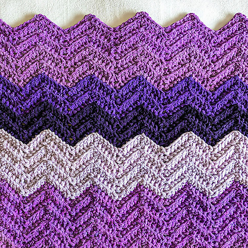 Ombre Chevron Blanket