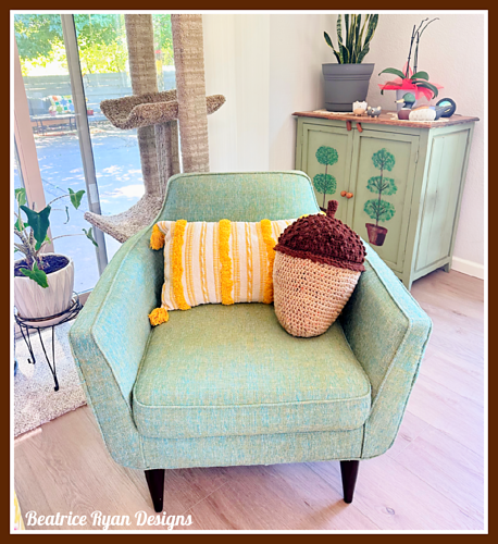 Crochet Acorn Pillow