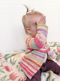 Size 2 knit in Estelle Evolution Celebration Sock Q60201 - Tropical.