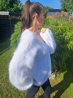 Cardigan fluffy and cozy easy knitting for beginner