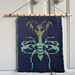 Praying mantis tapestry pattern