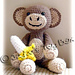 Amigurumi Monkey with Banana pattern 