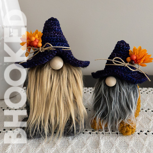 Farmhouse Halloween Crochet Gnome