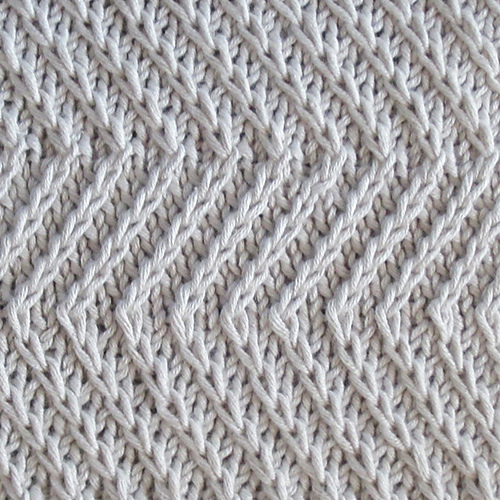 Twist Zig Zag - Knittingstitchpatterns.com