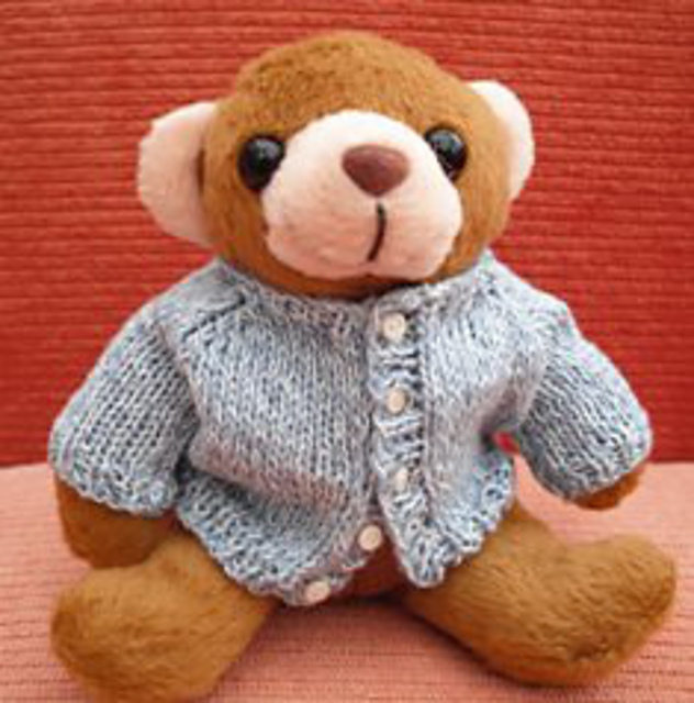 Ravelry Tiny Teddy Bear Cardigan pattern by Helen Cox