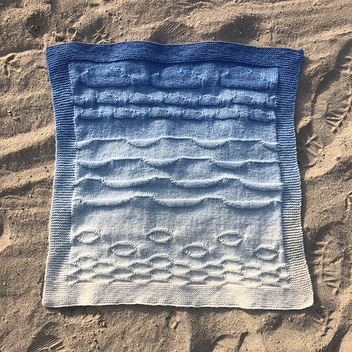 Ravelry Sunny Baby Beach Blanketscape pattern by Anne Le Brocq