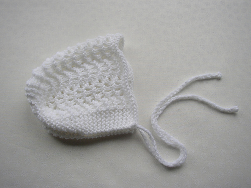 Feather and Fan Baby Bonnet