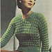 Lacy Knitted Pullover in Leaf-Green Wool and Rayon pattern 