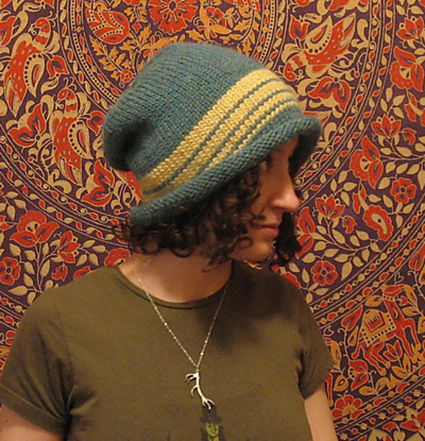 Ravelry Wilted Warlock Slouch Hat pattern by Kelly McClure