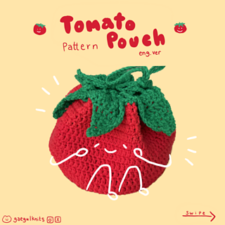 Ravelry: Tomato Pouch pattern by Gaegul Knits