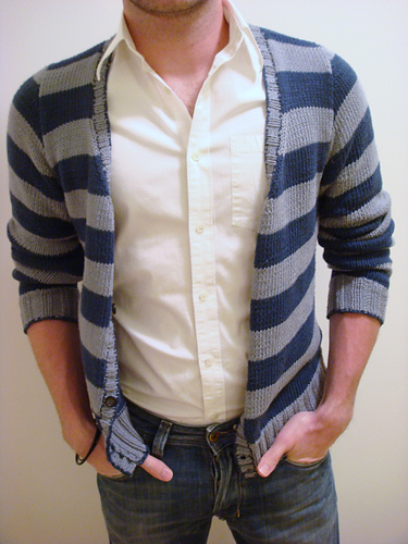 Men's Striped Cardigan - Josh Bennett