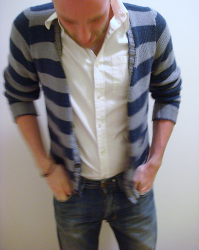Men's Striped Cardigan - Josh Bennett
