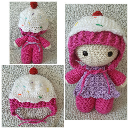 Cupcake Hat and Doll Apron photo 2