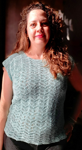 Shiny waves blouse
