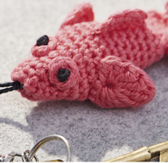 Round Fob Keyring Carp Fish