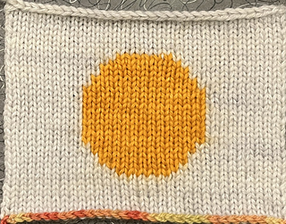 Intarsia swatch - good practice. I had never attempted this type of embroidery before 