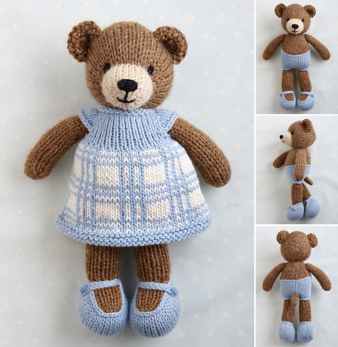 Ravelry: Bear in a plaid dress pattern by Julie Williams