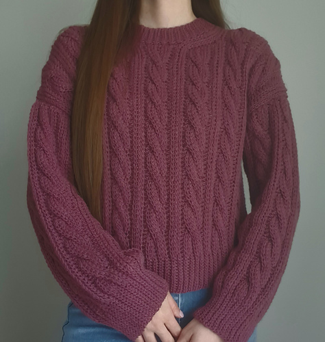 Mila Sweater - Crochet Cable Sweater