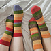 Rainbow Scrappy Socks pattern 