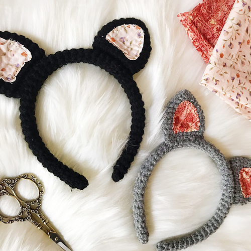 Ravelry Crochet Animal Headband pattern by HolleyShae Donahue