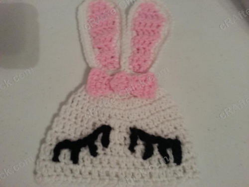 Chibi Sleeping Bunny with Bow Lue - cRAfterChick.com 2013